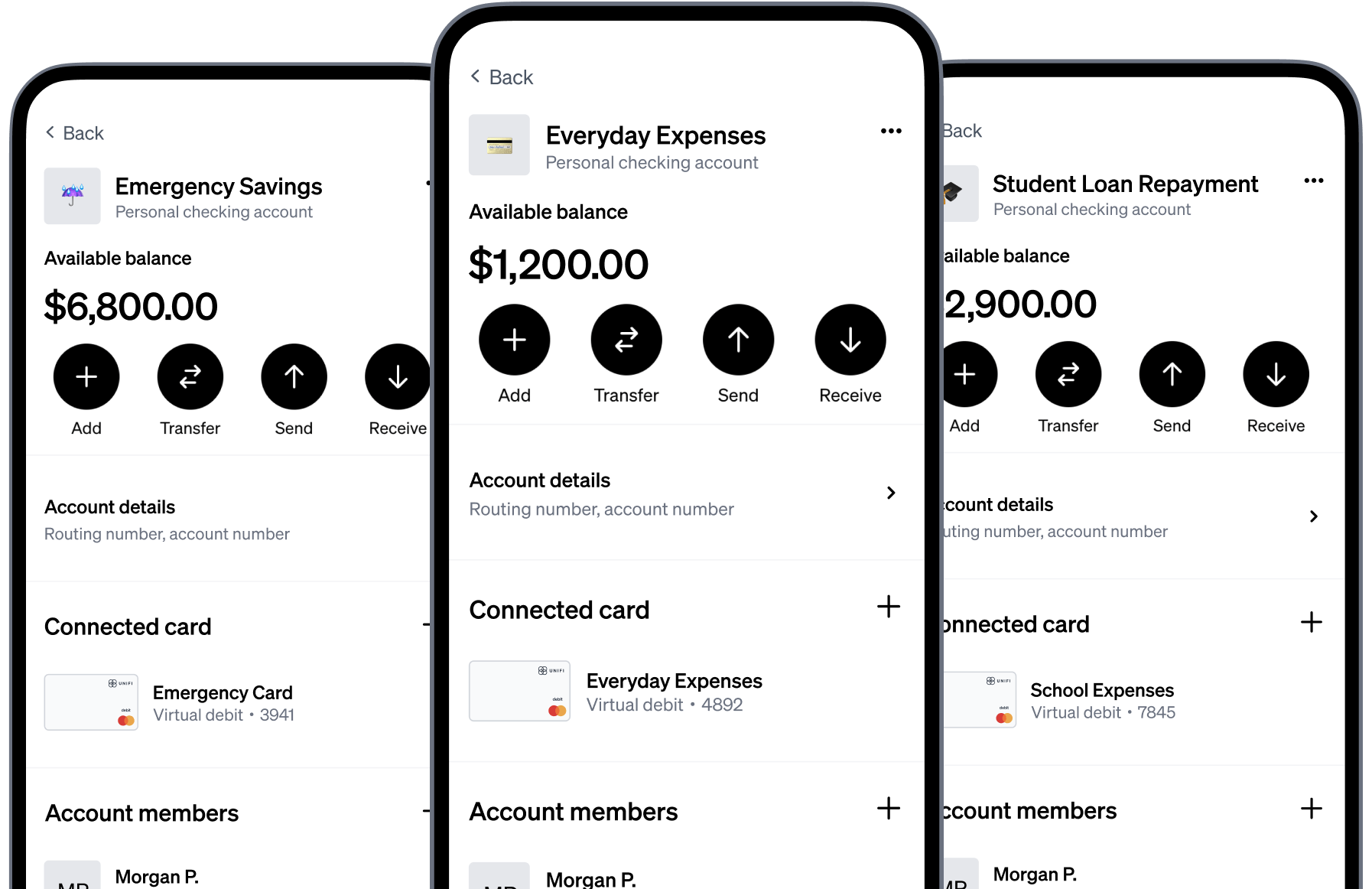 Phones showing UniFi accounts