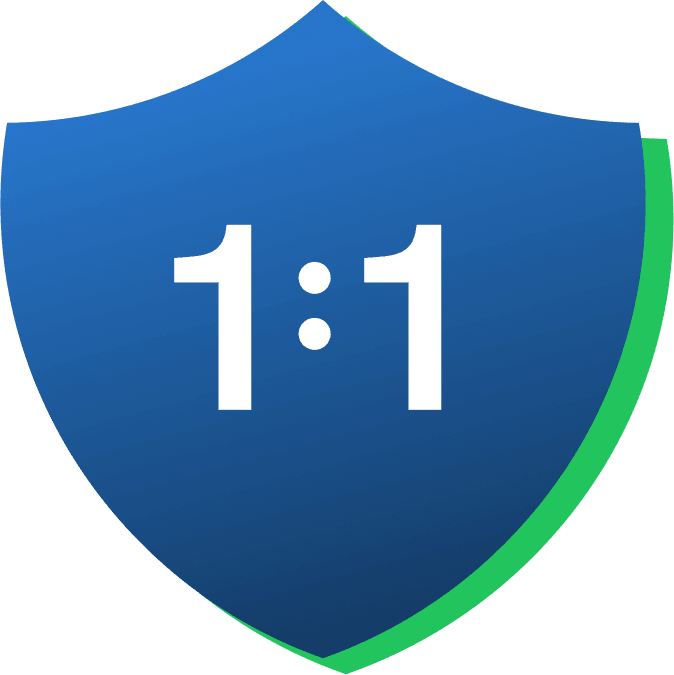 Shield showing 1:1