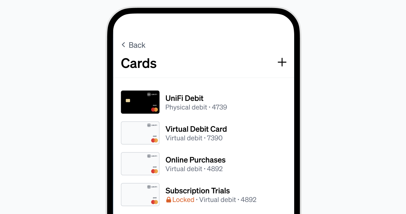 Virtual debit card