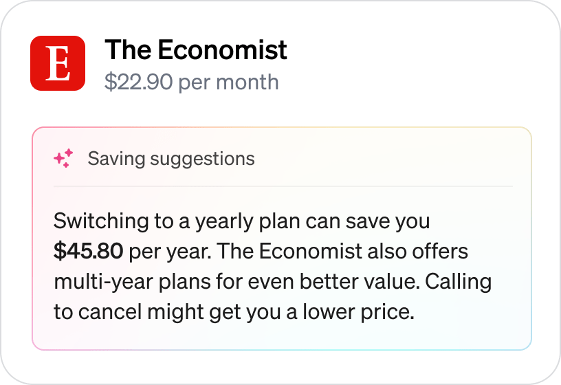 Lower your payments with smart saving suggestions
